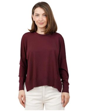 Gran Sasso Truien & Vesten ,Rood ,Wol Maglia Girocollo