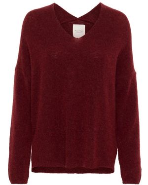 Part Two Weicher Strickpullover Tawny Port - Rot