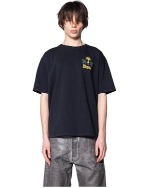 Rhude Vintage Tabaco Tee Mit Grafikdruck - Schwarz