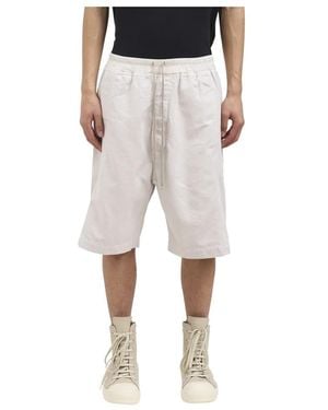 Rick Owens Long Shorts - Natural