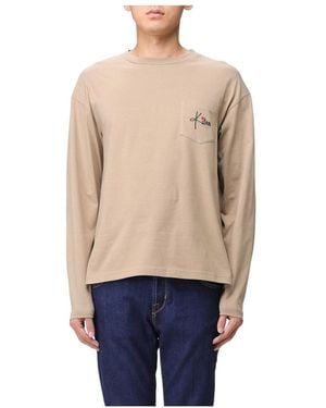 Kiton Casual Katoenen T-Shirt Voor Mannen - Naturel