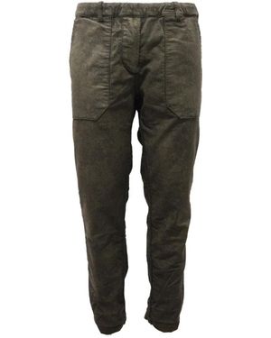 Bob Broeken ,Groen ,Omkeerbare Velvet Groene Broek - Grijs