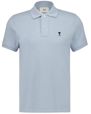Ami Paris Ami De Coeur Polo - Blau