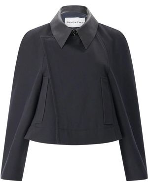 Givenchy Jassen ,Blauw ,Katoen Cropped Jacket