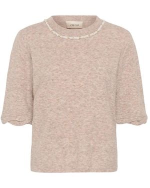 Cream Truien & Vesten ,Gebreide Kleding - Naturel