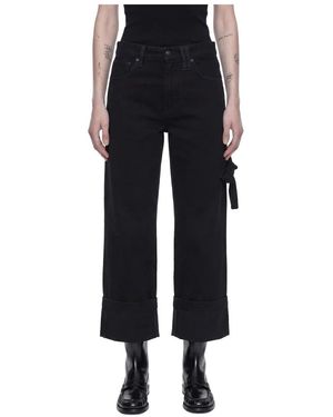 Simone Rocha Cropped Straight Leg Jeans - Blau