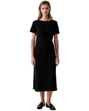DKNY Rechte Gebreide Jurk - Zwart