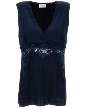 P.A.R.O.S.H. Sleeveless Tops - Blue