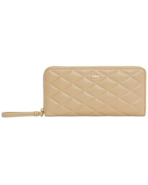 Lacoste Accessoires ,Bruin ,Leer Grote Crocodelle Leren Billfold - Naturel