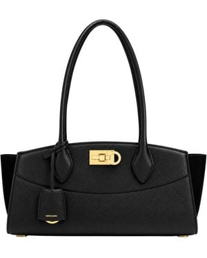Ferragamo Shopping Bags - Black