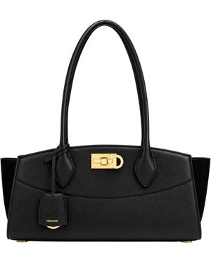 Ferragamo Tassen ,Zwart ,Leer Tassen