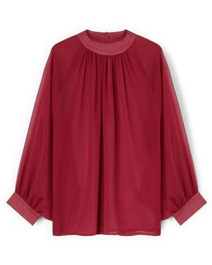 mötivi Overhemden ,Rood ,Polyester Georgette Blouse