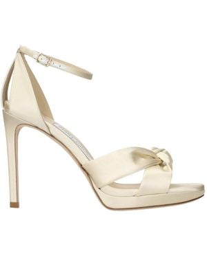 Jimmy Choo Rosie 100 Satin Sandal - Wit