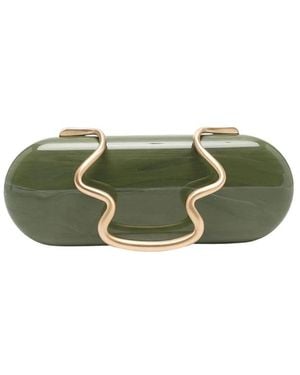 Cult Gaia Ilaria Marmor-Effekt Skulptural Clutch Bag - Grün