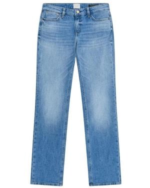 Guess Jeans ,Blauw ,Katoen Straight Jeans Met Lage Taille
