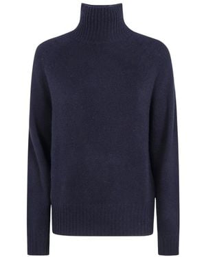 Seventy Truien & Vesten ,Zwart ,Kasjmier Kasjmieren Coltrui Gebreide Trui - Blauw