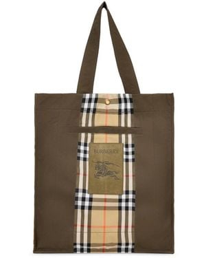 Burberry Logo Graphic Canvas Tote - Braun