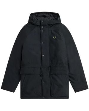 Fred Perry Winter Jackets in Black for Men Lyst