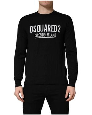 DSquared² Lässiger Strickpullover - Schwarz