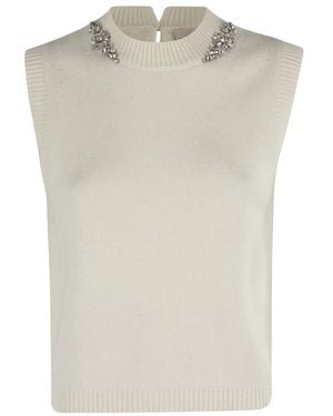 Semicouture Round-Neck Knitwear - Neutro