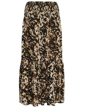 Kaffe Rokken ,Veelkleurig ,Kamaxi Smock Skirt - Naturel
