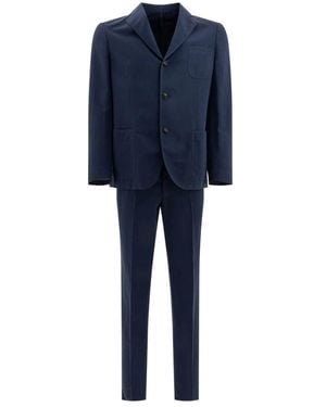 Incotex Blaues Anzug Für Männer Eleganter Stil