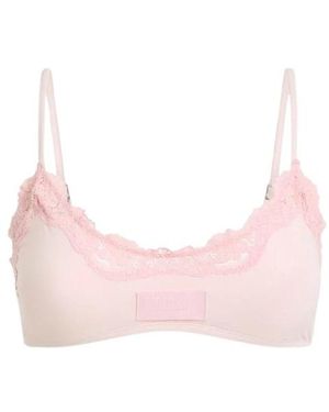 Moschino Microfiber En Kanten Bh - Roze