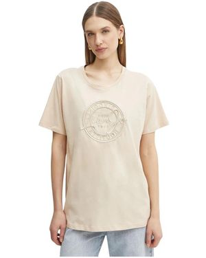 Liu Jo Tops ,Katoen Katoenen T-Shirt - Naturel