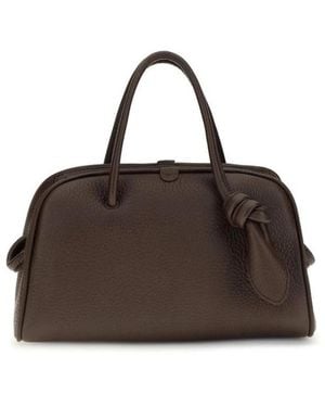 Jacquemus Tassen ,Bruin ,Leer Le Chiquito Noeud Top Handle Bag