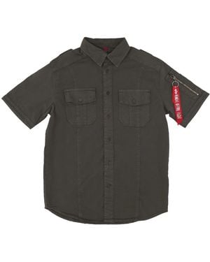 Alpha Industries Short Sleeve Shirts - Green