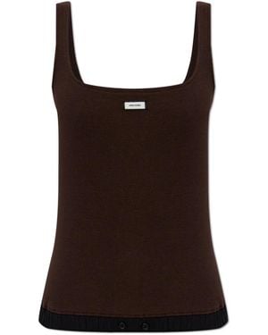 Entire studios Sleeveless Tops - Brown