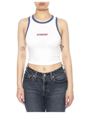 Vans Tops ,Wit ,Katoen Retro Speed Tank - Blauw