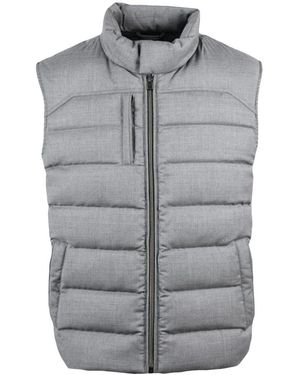 Luigi Bianchi Jassen ,Grijs ,Wol Smanicato Vest