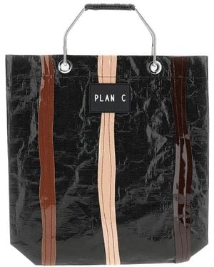 Plan C Tassen ,Veelkleurig ,Polyester Shopping Bag - Zwart