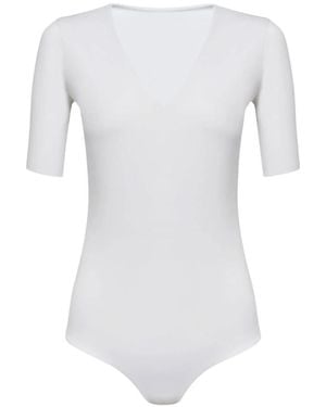 Wolford Tops ,Wit ,Wol Vermont String Body - Blauw
