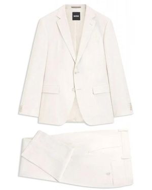 HUGO Single Breasted Suits - White