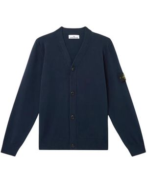 Stone Island Soft Cotton Cardigan - Blauw