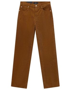 7 For All Mankind Straight Fit Jeans - Brown