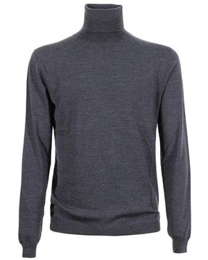 Zanone Rollkragenpullover - Blau