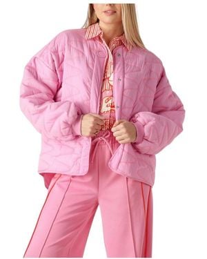 Pom Quilted Cheering Jacket - Pink
