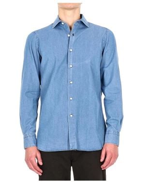 Finamore 1925 Denim Shirts - Blue