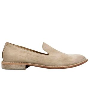 Moma Wildleder Slip-On Leder Loafer - Natur