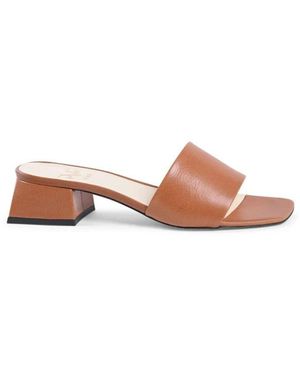 19V69 Italia by Versace Heeled Mules - Brown