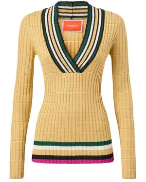La DoubleJ V-Neck Knitwear - Amarillo