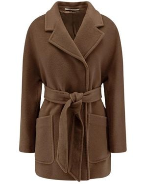 Tagliatore Belted Coats - Marrón
