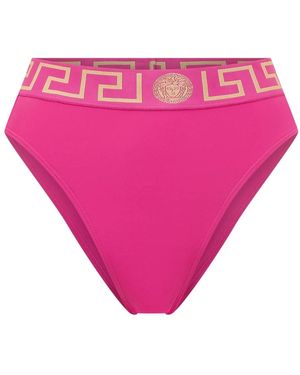 Versace Badmode ,Roze ,Nylon Greca-Trim Bikini Broekje