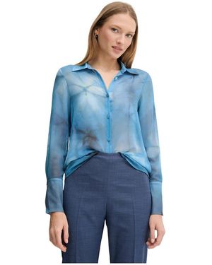 Sandro Ferrone Camicia Stampata Con Polsi Alti - Blauw