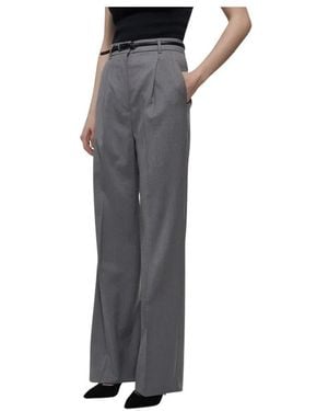 Max Mara Broeken ,Grijs ,Wol Wide Broeken