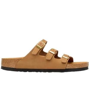 Birkenstock Sliders - Brown