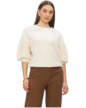 RUBY TUESDAY Truien & Vesten ,Wol Varri Ronde Hals Gebreide Trui - Naturel